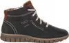 A single black leather boot with brown accents and tan laces is shown against a white background. Voir les images du produit