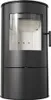 A black modern stove with a glass door. Anteprima dell’immagine prodotto