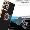 A phone case with a ring holder is shown attached to a car vent mount. Produktbild-Vorschau