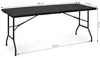 MultiGarden NZK-180S Skládací stůl 180 x 74 cm, černý Náhled obrázku produktu 10