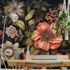 Muralo Selbstklebende Fototapete bunte BLUMEN Blätter Beton Produktbild-Vorschau 5