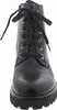 A close-up, front-facing view of a black lace-up boot with a thick sole. Anteprima dell’immagine prodotto