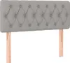 vidaXL LED Kopfteil Hellgrau 100x7x78/88 cm Stoff Produktbild-Vorschau 4