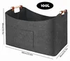 XXXL Holzkorb 100L Kaminholzkorb 60x40x40cm Filz mit Produktbild-Vorschau 2
