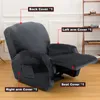 Topchances Velvet Recliner Chair Cover, Stretch Recliner Náhled obrázku produktu 3