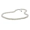 Kette 6mm Perle Kunststoff kristall-creme 50cm Produktbild-Vorschau 1