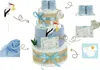 Windeltorte Storch mit Bündel | inkl. Babybooties und Produktbild-Vorschau 2