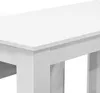set da pranzo 3 pezzi Tavolo e panche in legno bianco Anteprima dell’immagine prodotto 5