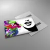 Bilder auf glas - Frau Gesicht Lippen Make-up - 100x70cm - Produktbild-Vorschau 2