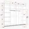 Schwebetürenschrank Kleiderschrank Schrank 233 cm Weiß/Weiß Produktbild-Vorschau 4