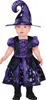 Hexe Halloween Kostüm Lila Schwarz Zauberhut Kürbis Baby Produktbild-Vorschau 2