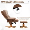 HOMCOM Relaxsessel mit Hocker, Fernsehsessel, Polstersessel Produktbild-Vorschau 6