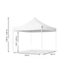 A white pop-up tent with dimensions indicated by lines and numbers. Anteprima dell’immagine prodotto