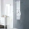 Panel prysznicowy, szkło, 25 x 44,6 x 130 cm, biały Podgląd zdjęcia produktu 2