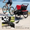AIYAPLAY 2 in 1 Fahrradanhänger & Buggy 2-Sitzer Fahrrad Produktbild-Vorschau 8