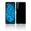 A black smartphone case is shown from the front and back, displayed on a white background. Produktbild-Vorschau