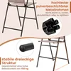 Close-up and detail shots of a folding chair, highlighting its frame and structure. Produktbild-Vorschau