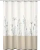 A shower curtain with a botanical print. Produktbild-Vorschau