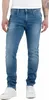 A person is shown from the waist down, wearing blue jeans and white sneakers. Produktbild-Vorschau
