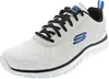 A single white and black Skechers athletic shoe is shown against a white background. Anteprima dell’immagine prodotto