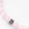 Rosenquarz Armband Damen mit 925 Echt-Silber-Verschluss – Produktbild-Vorschau 3
