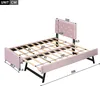 Flieks Polsterbett 90x200cm mit Ausziehbett, Einzelbett Produktbild-Vorschau 7