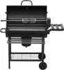TEENO Grillwagen aus Holz, XXL-Kohlegrill mit Deckel, Produktbild-Vorschau 3