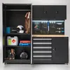 Werkbank 120 cm mit breitem Seitenschrank Produktbild-Vorschau 5