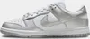 Nike Dunk Low White Metallic Silver Grey Fog Turnschuhe Produktbild-Vorschau 3