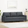 vidaXL 3-Sitzer-Sofa Dunkelgrau 180 cm Samt Produktbild-Vorschau 2