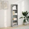 vidaXL Regál na knihy betón sivá 40x24x143 cm materiál na Náhľad obrázku produktu 3