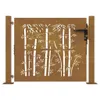 Záhradná brána 100x100 cm, corten oceľ, bambusový dizajn Náhľad obrázku produktu 4