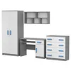 Drehtürenschrank JONAS 06 – Kinderschrank 80 cm Grau/Weiß Produktbild-Vorschau 6