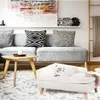 A living room scene with a sofa, coffee table, and a cat bed. Podgląd zdjęcia produktu