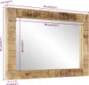 zrcadlo vidaXL 70x50 cm z masivního dřeva manga a skla Náhled obrázku produktu 8
