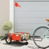 vidaXL Fahrradanhänger Orange Oxford-Gewebe und Eisen Produktbild-Vorschau 2