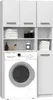 Waschmaschinenschrank Badschrank Badregal weiss Produktbild-Vorschau 1