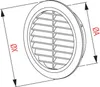 Kratka wentylacyjna AWENTA okrągła biała Ø 80 / 105 mm T30 Podgląd zdjęcia produktu 3
