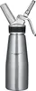 A silver whipped cream dispenser with a black band and silver nozzle, set against a white background. Produktbild-Vorschau
