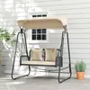 Outsunny Hollywoodschaukel Rattan 2-Sitzer Gartenschaukel Produktbild-Vorschau 8