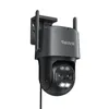 A black Reolink Trackmix WiFi security camera mounted on a bracket against a white background. Produktbild-Vorschau