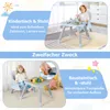 A split image showing a child at a table and a close-up of a table surface. Podgląd zdjęcia produktu