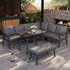 Merax Gartenmöbel-Set für 8 Personen, Garten-Essgruppe mit Produktbild-Vorschau 5