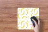 MuchoWow® Mauspad Mousepad Bananen - Weiß - Schablonen Produktbild-Vorschau 3