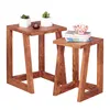 lot de 2 tables d'appoint en bois massif design Sheesham Voir les images du produit 1