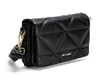 A black quilted handbag with gold hardware, shown from a side-diagonal angle on a white background. Produktbild-Vorschau