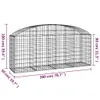vidaXL Gabion z wysokim łukiem 200x50x80/100 cm Ocynkowane Podgląd zdjęcia produktu 5
