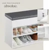 Banc à chaussures NATALYA avec coussin d'assise 104x30x49cm Voir les images du produit 4