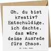 Mr. & Mrs. Panda Grußkarte Spruch Kreatives Chaos - Weiß - Produktbild-Vorschau 1