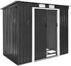 Abri de jardin métal 2,7 m² toiture monopente - gris/blanc Voir les images du produit 1